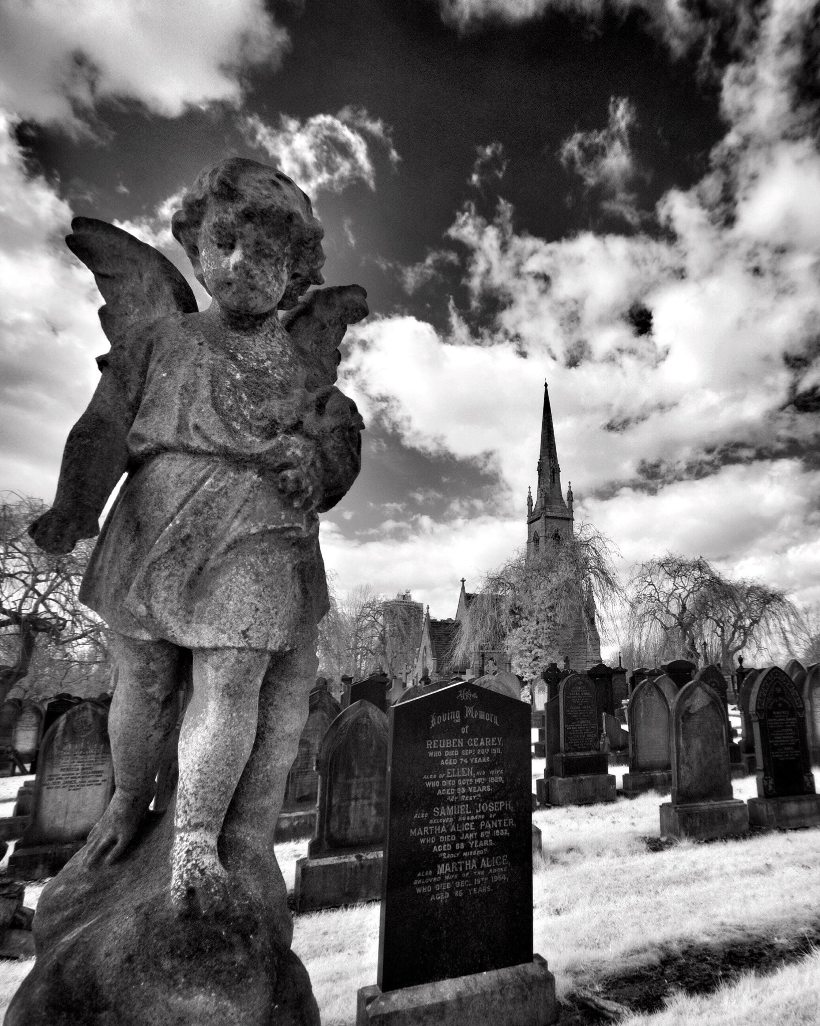 Nikon D40X sample photo. Stretford cemetery, manchester uk photography