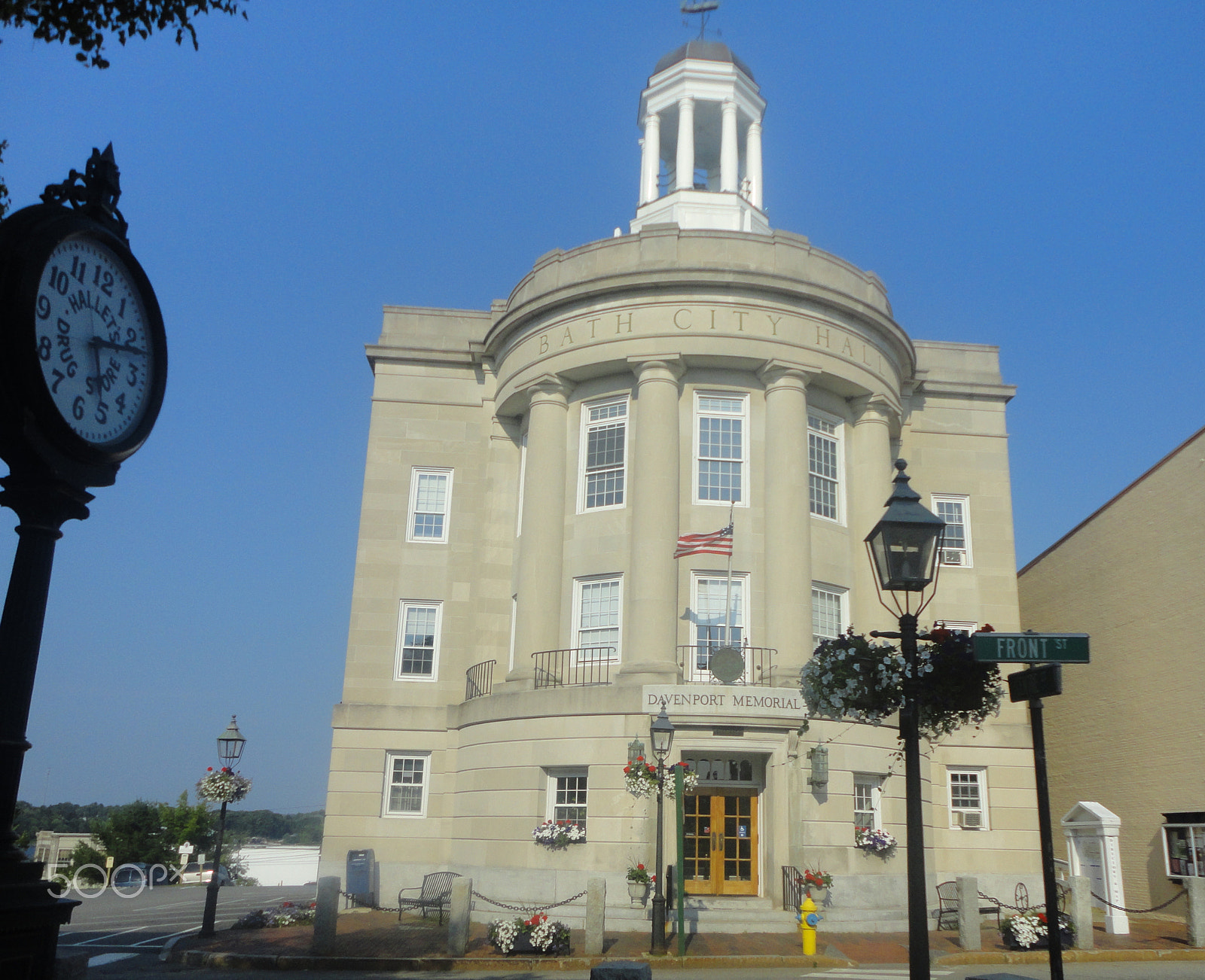 Sony DSC-W360 sample photo. City hall of bath, maine photography