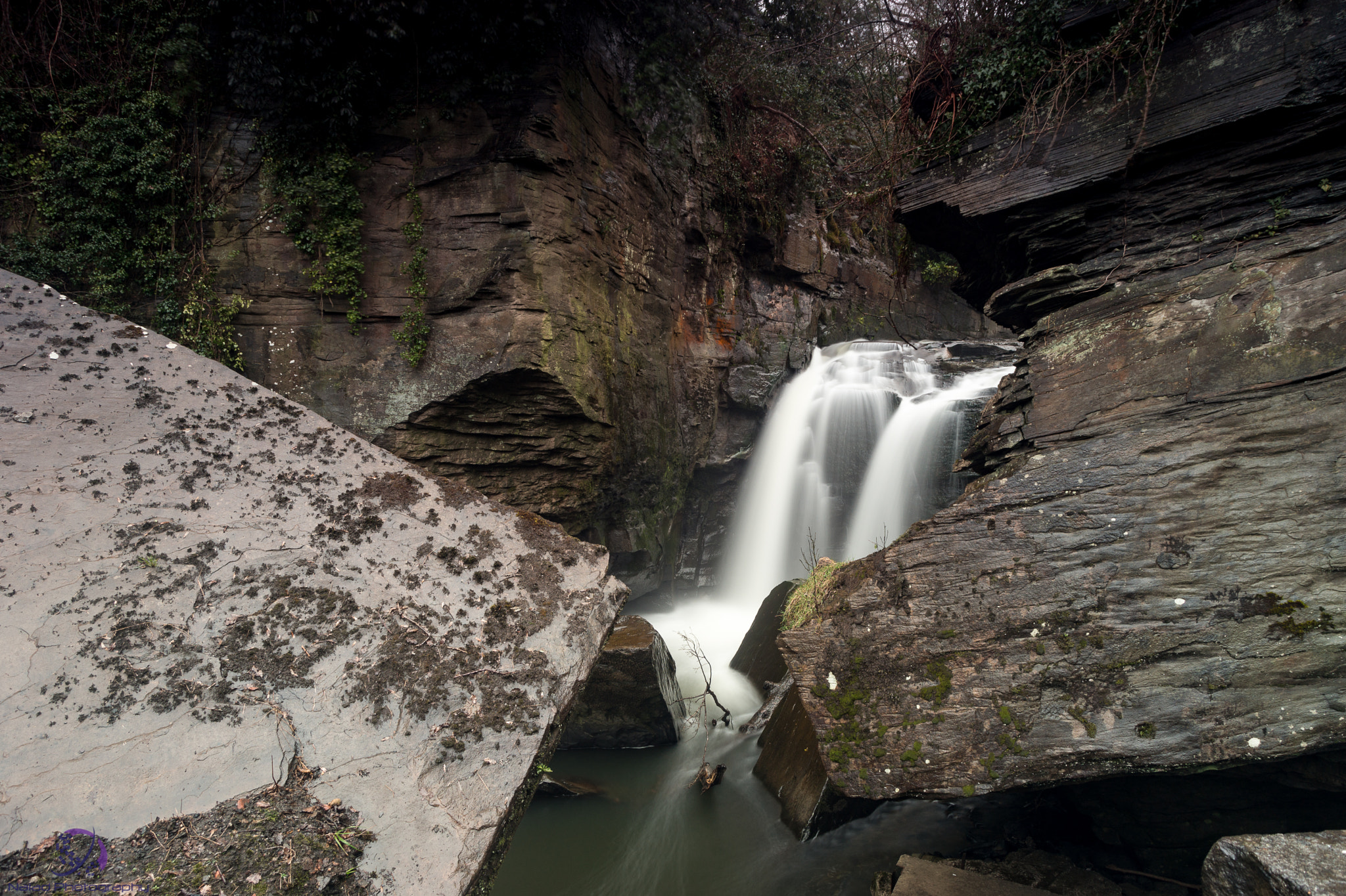 Soligor 19-35mm F3.5-4.5 sample photo. National trust- waterfalls at the tin works. photography