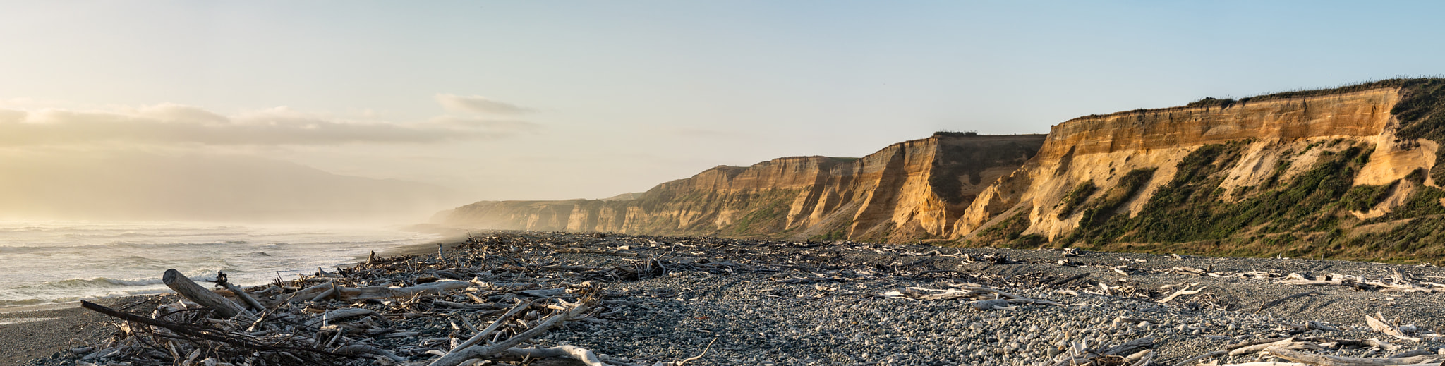 Nikon 1 Nikkor VR 30-110mm F3.8-5.6 sample photo. Blue cliff beach, new zealand photography
