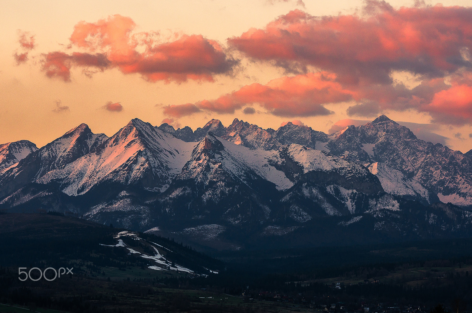 Pentax K-5 II + Pentax smc DA 55-300mm F4.0-5.8 ED sample photo. Spring sunrise at tatra mountains.... photography