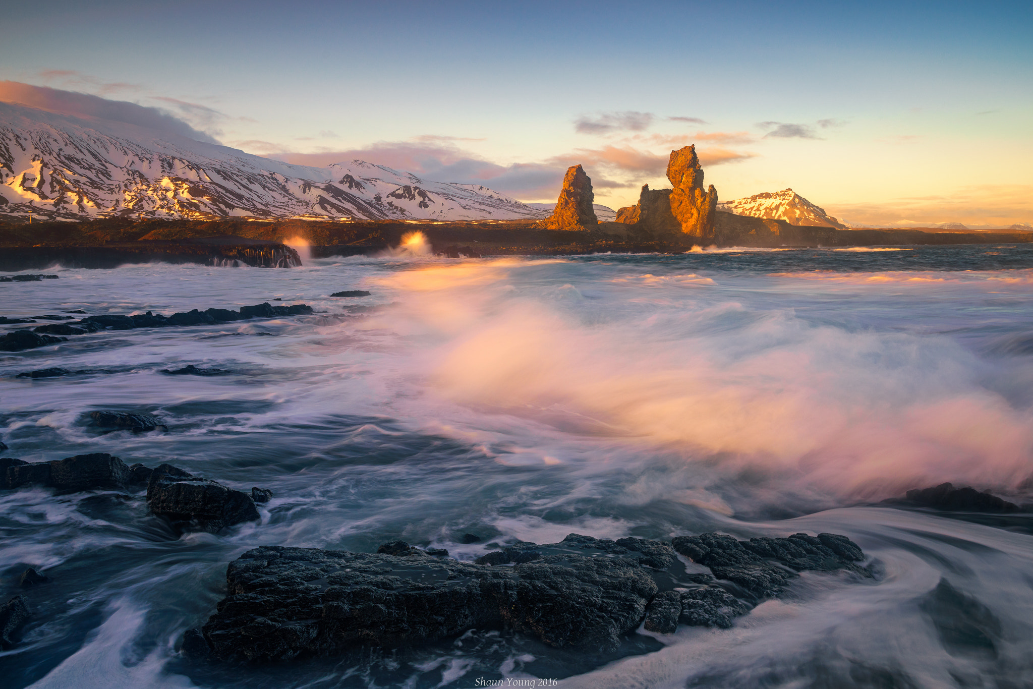 Sony a7R II + Canon EF 24-70mm F4L IS USM sample photo. Lóndrangar seastacks photography