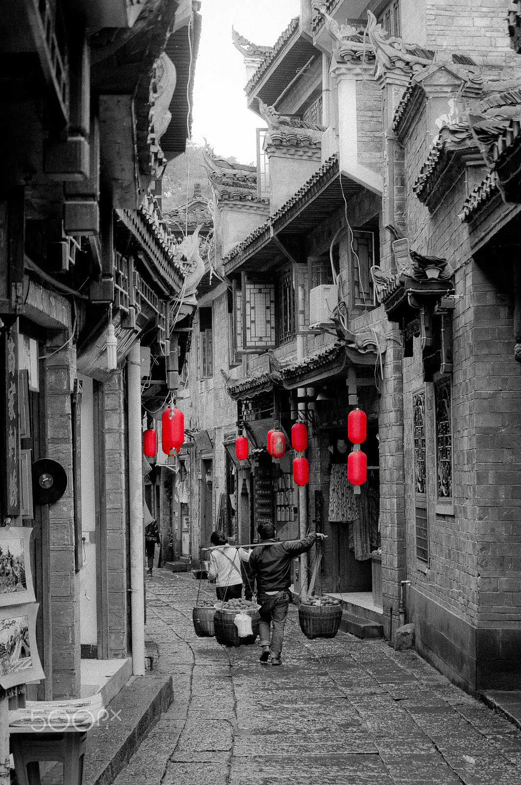Nikon D300 sample photo. Chinese red lanterns photography