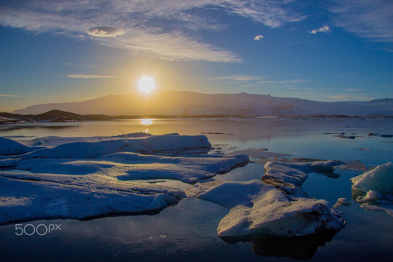 Canon EF-S 17-85mm F4-5.6 IS USM sample photo. Sunset in jökulsárlón photography
