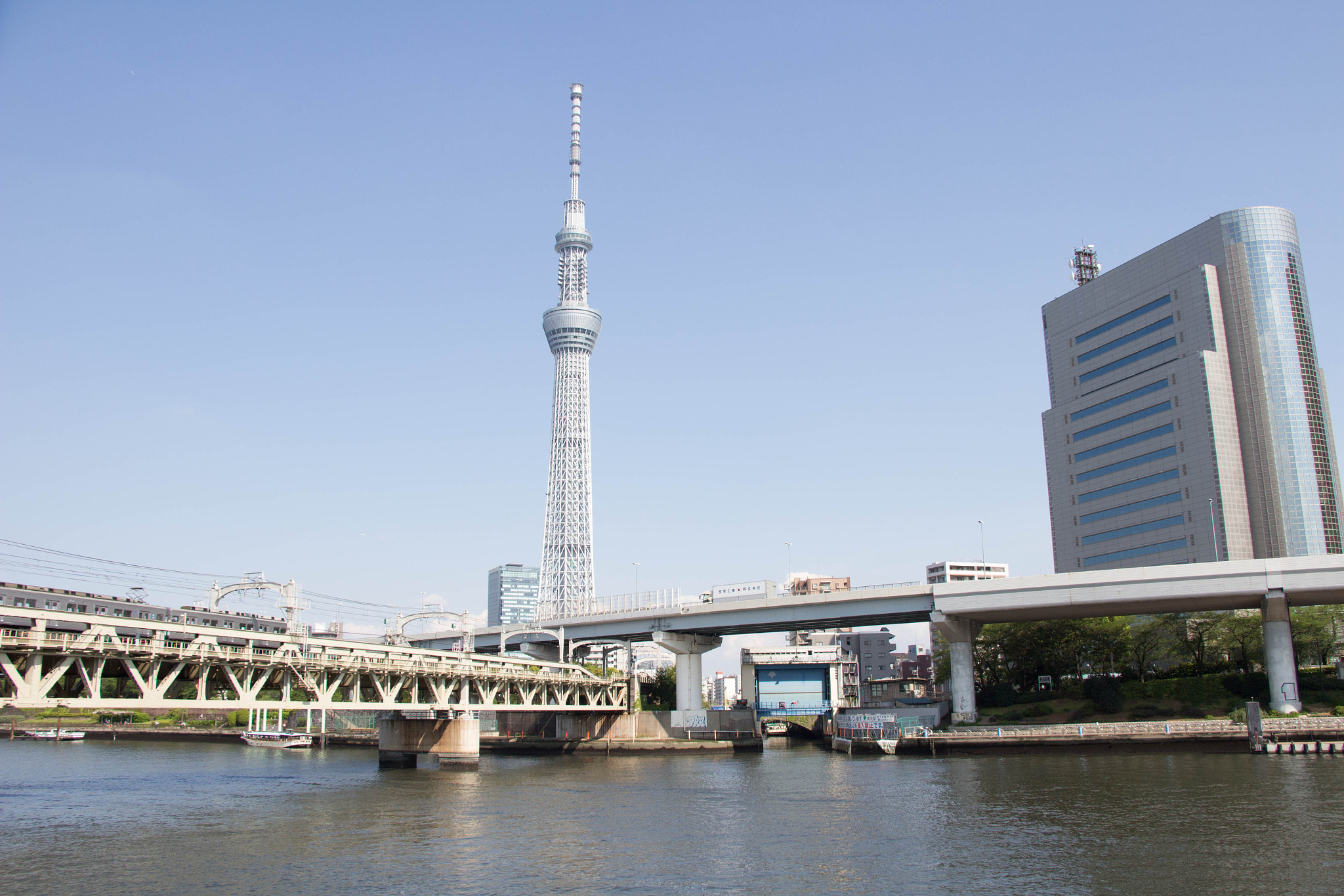 Canon EF-S 18-135mm F3.5-5.6 IS STM sample photo. The skytree by the riverside photography