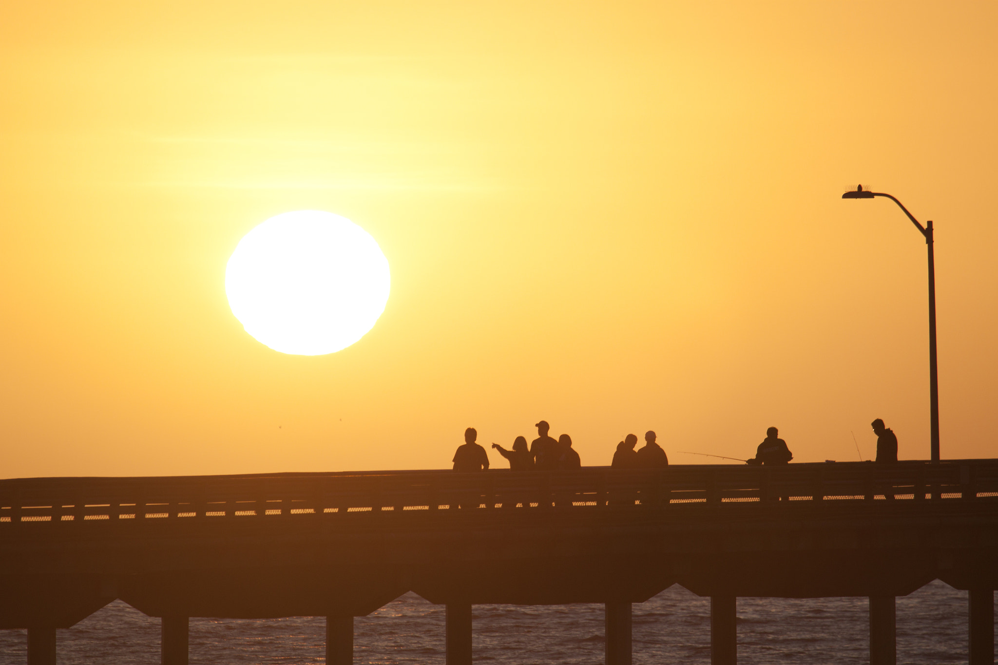 Canon EF 100-400mm F4.5-5.6L IS USM sample photo. Pier at sunset photography