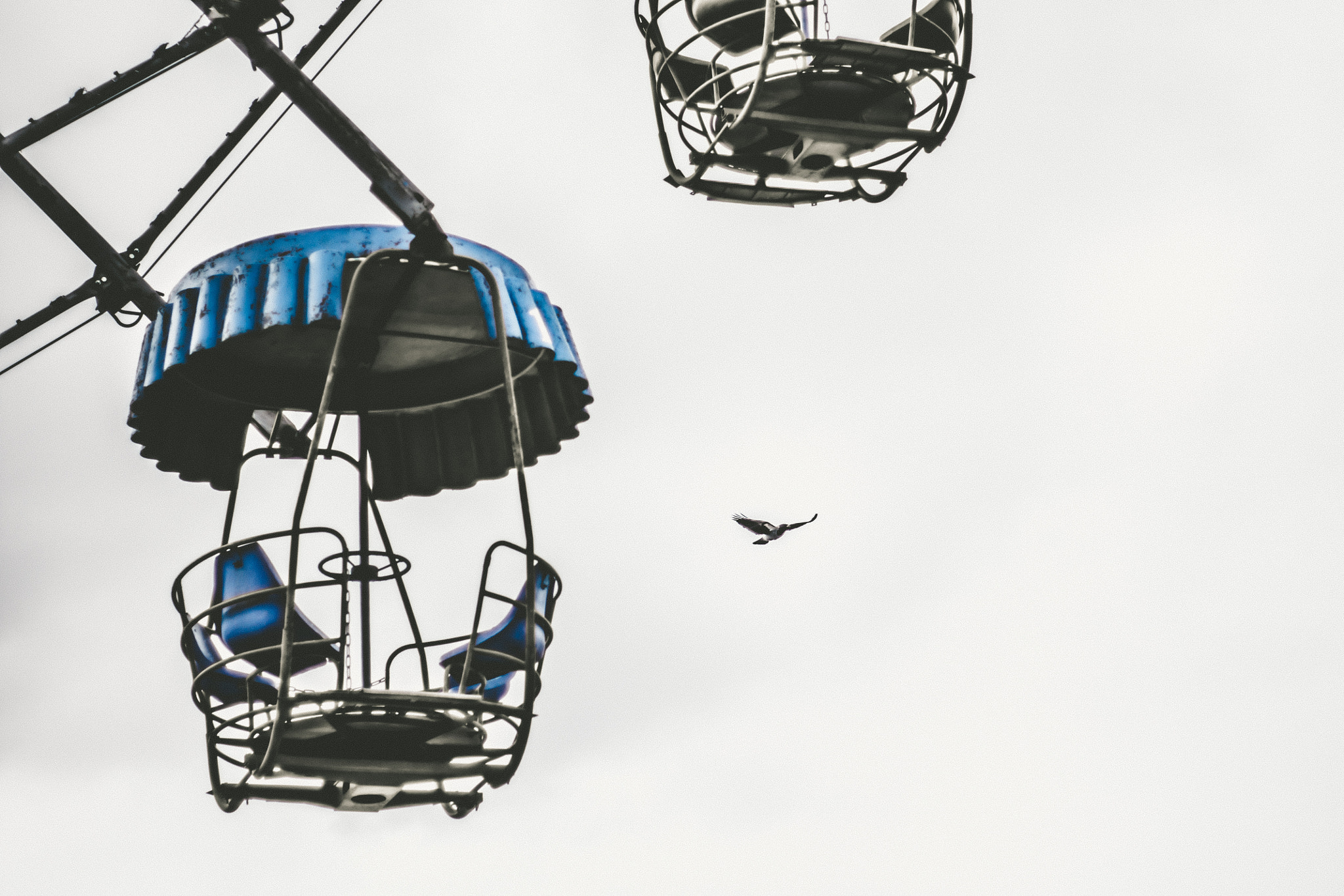 Sony Alpha DSLR-A500 + Sony 50mm F1.4 sample photo. Old ferris wheel photography