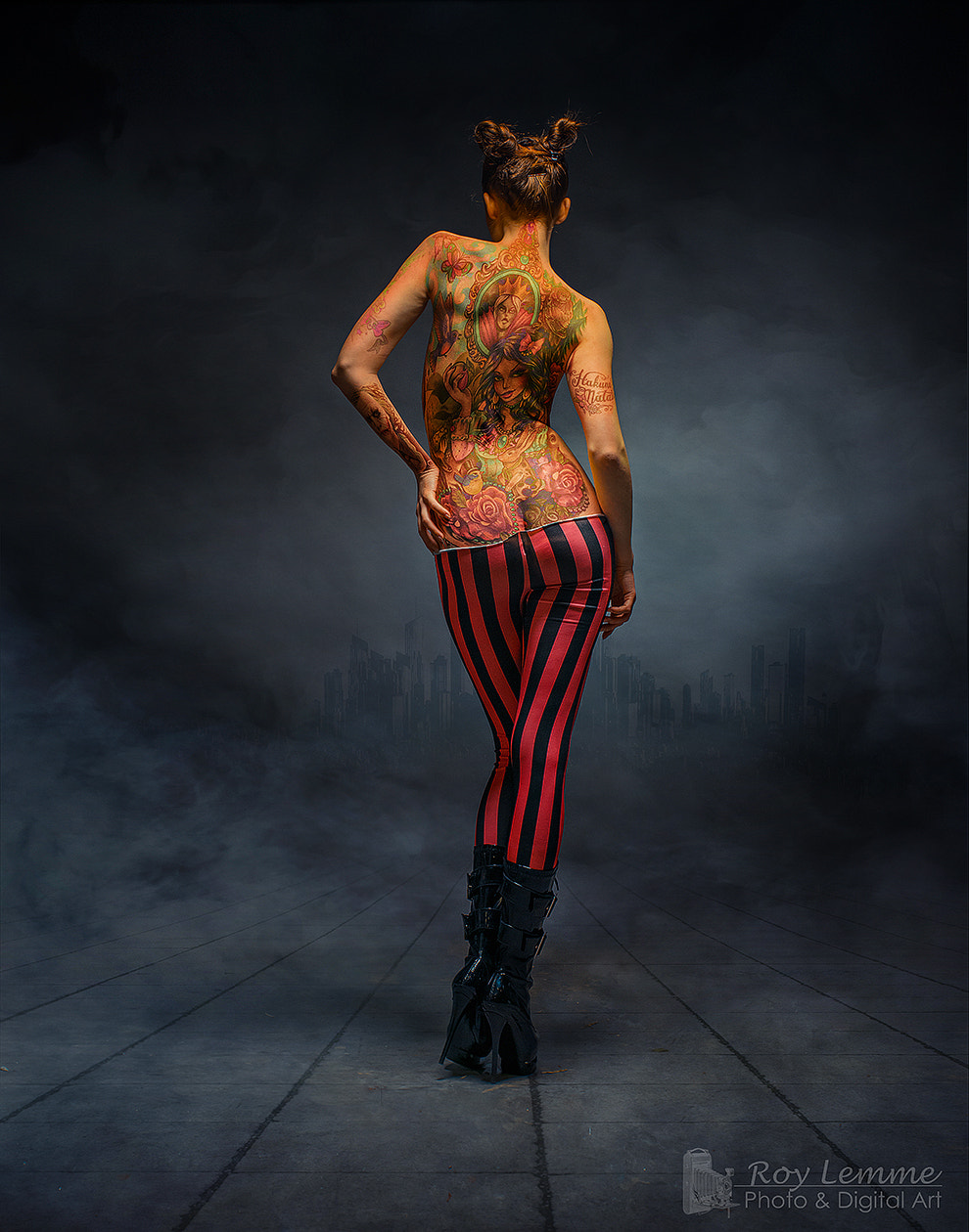 Sony a6000 + Sony DT 16-50mm F2.8 SSM sample photo. Tattoo girl photography