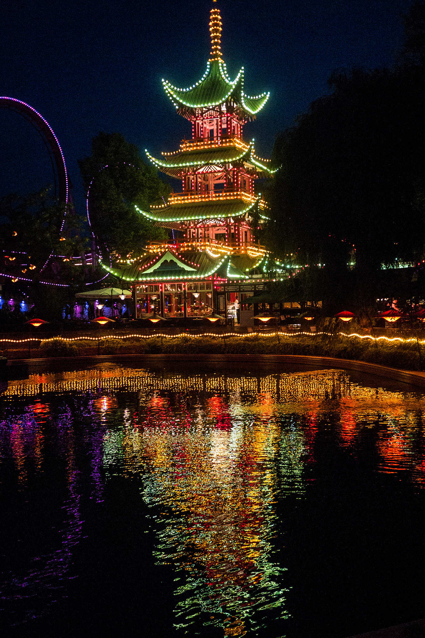 Panasonic Lumix G 20mm F1.7 ASPH sample photo. The chinese tower, tivoli gardens, copenhagen photography