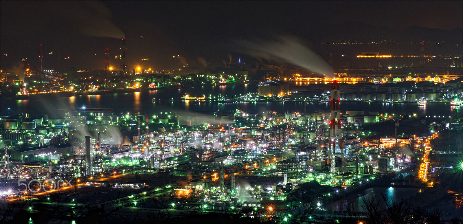Sigma 70-200mm F2.8 EX DG Macro HSM II sample photo. 水島コンビナート mizushima plant photography