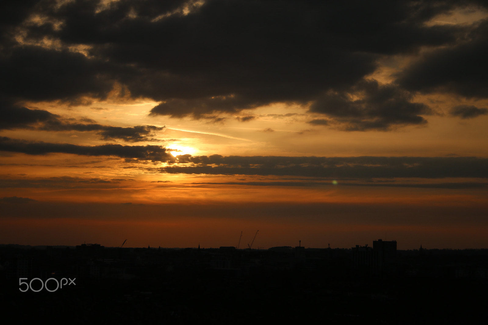 Canon EOS 70D + Canon EF-S 18-55mm f/3.5-5.6 USM sample photo. Nottinghams sunset photography