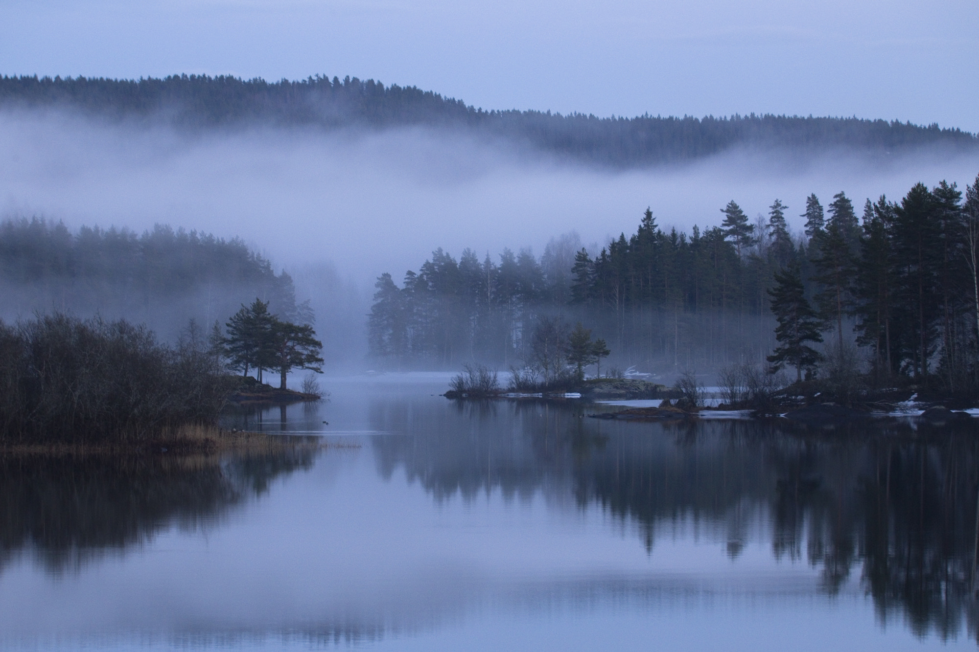 Canon EF 70-200mm F4L IS USM sample photo. Evening mist photography