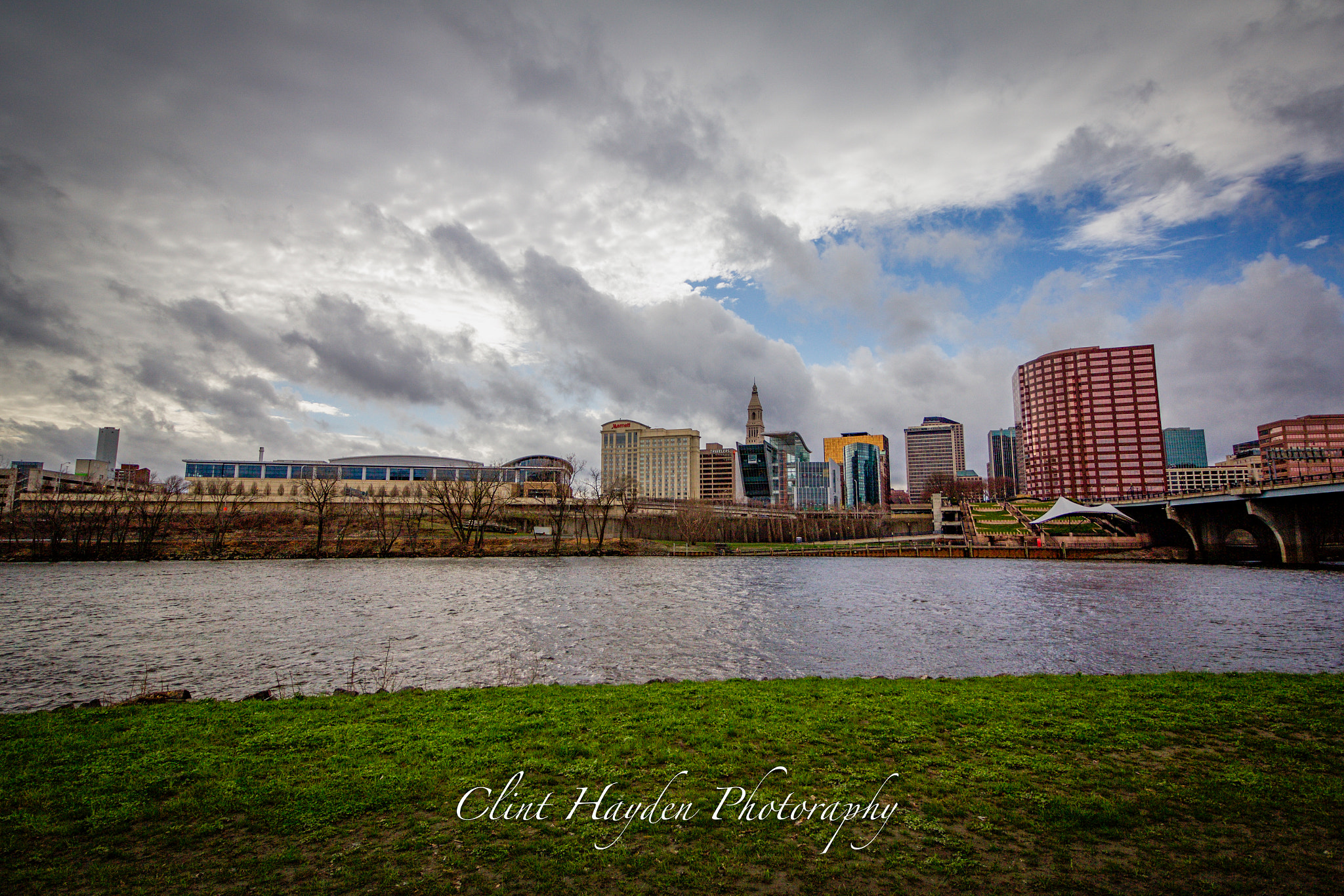 Hartford Connecticut as seen from the east side of the Connecticut river.