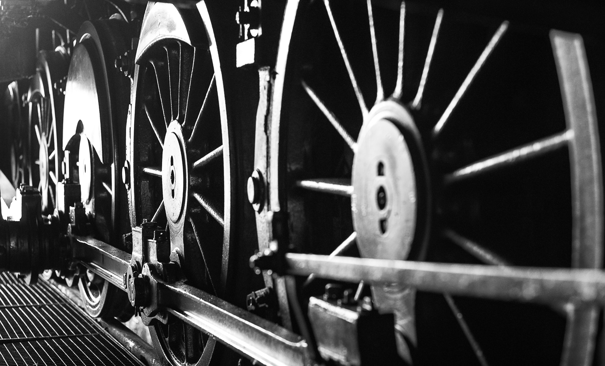 E 50mm F2 sample photo. Detail steam train photography