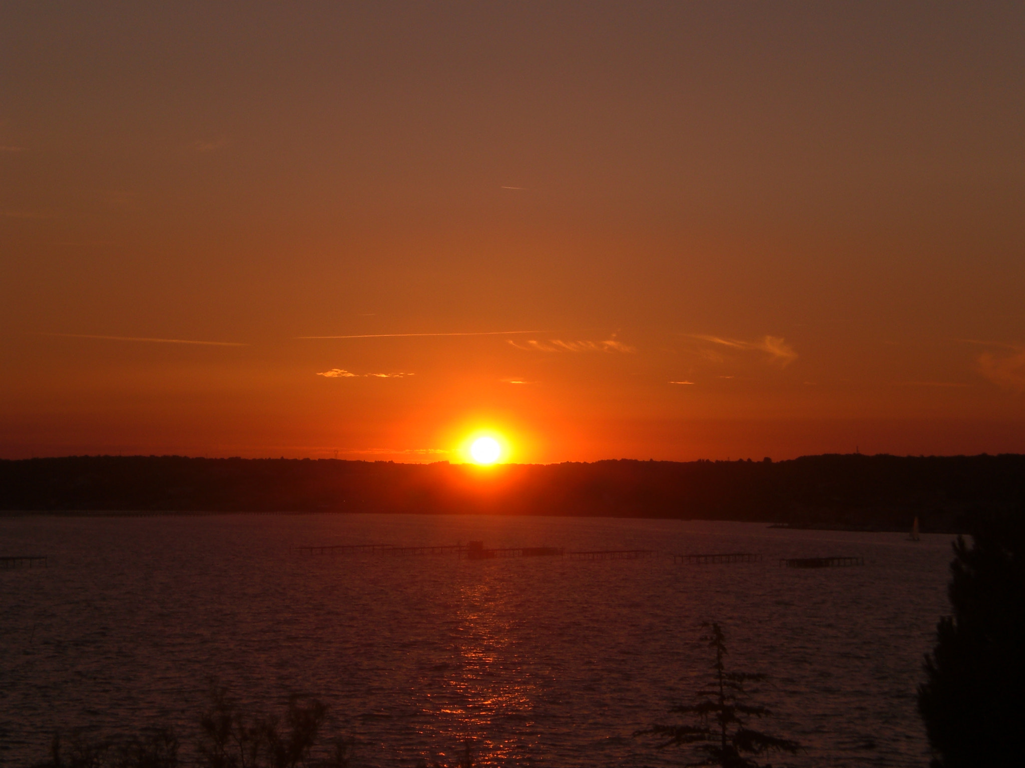 CASIO EX-Z77 sample photo. Sunset photography