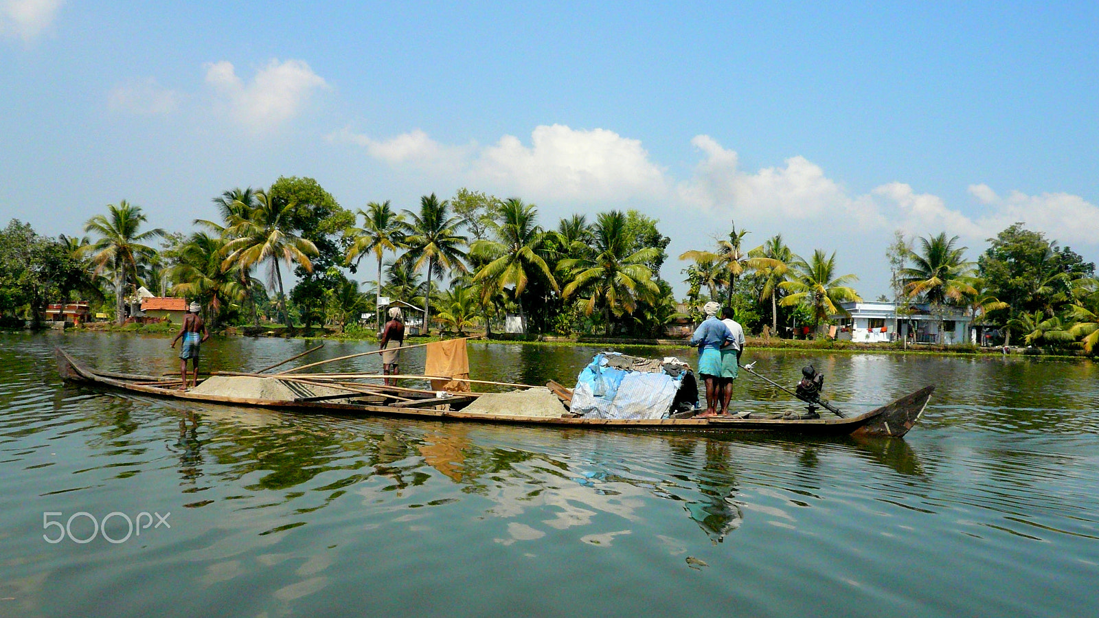 Panasonic DMC-FX100 sample photo. Kerala backwaters () photography