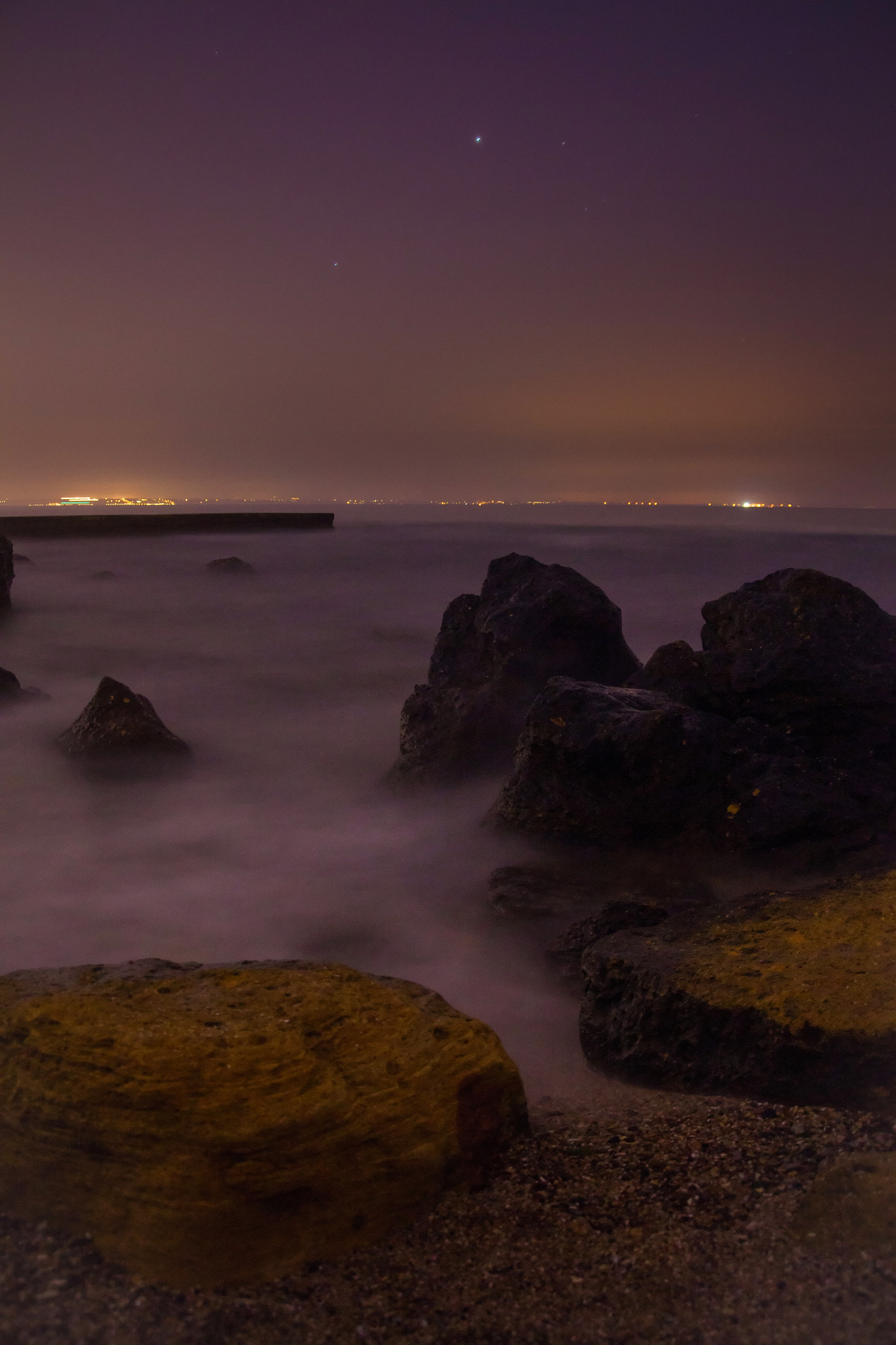 Canon EF 35-105mm f/3.5-4.5 sample photo. Black sea in the night photography