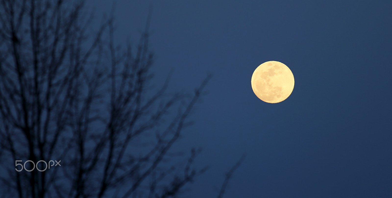 Canon EOS 6D + Canon EF 400mm F5.6L USM sample photo. March moon photography