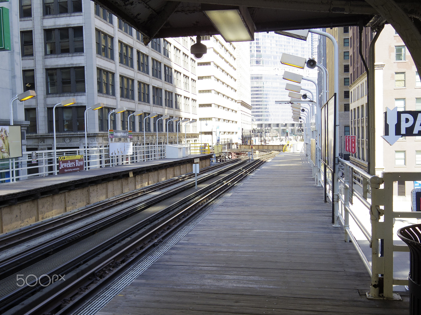 Pentax 01 Standard Prime sample photo. Chicago train lines photography