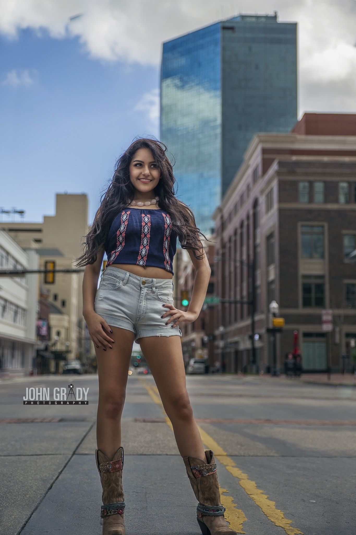 Nikon D3S + Tamron SP 24-70mm F2.8 Di VC USD sample photo. Karina in downtown fort worth photography