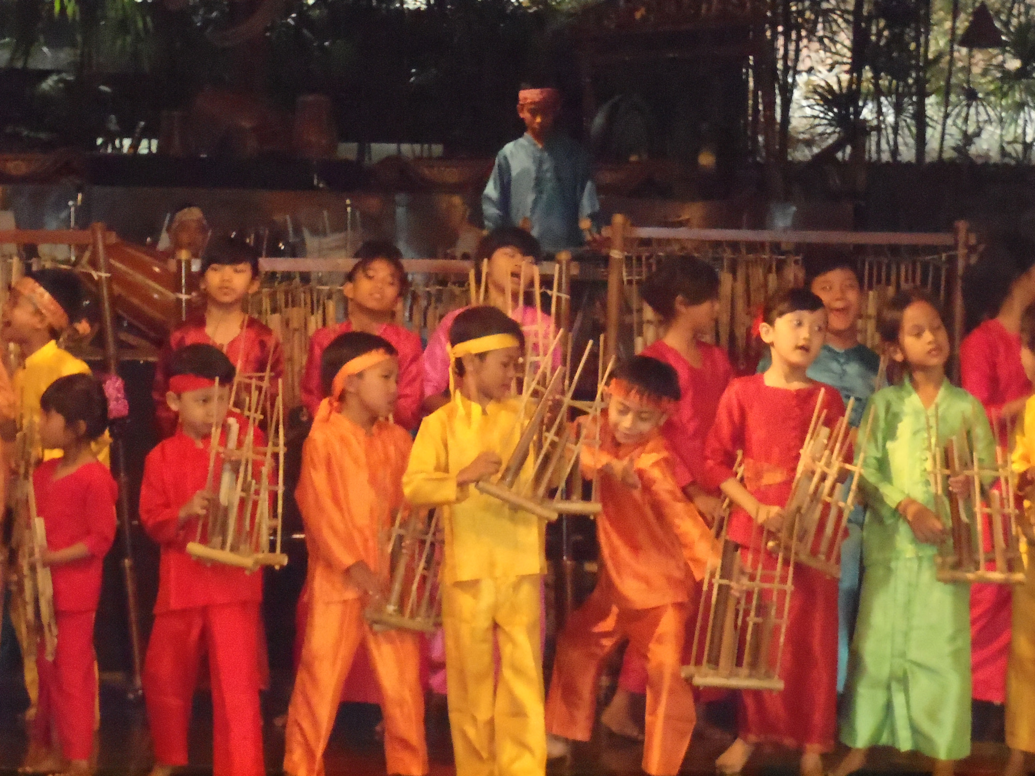 Olympus uTough-3000 sample photo. Children angklung orhestra. arngklung is west java's tradiional instrument made of bamboot t photography