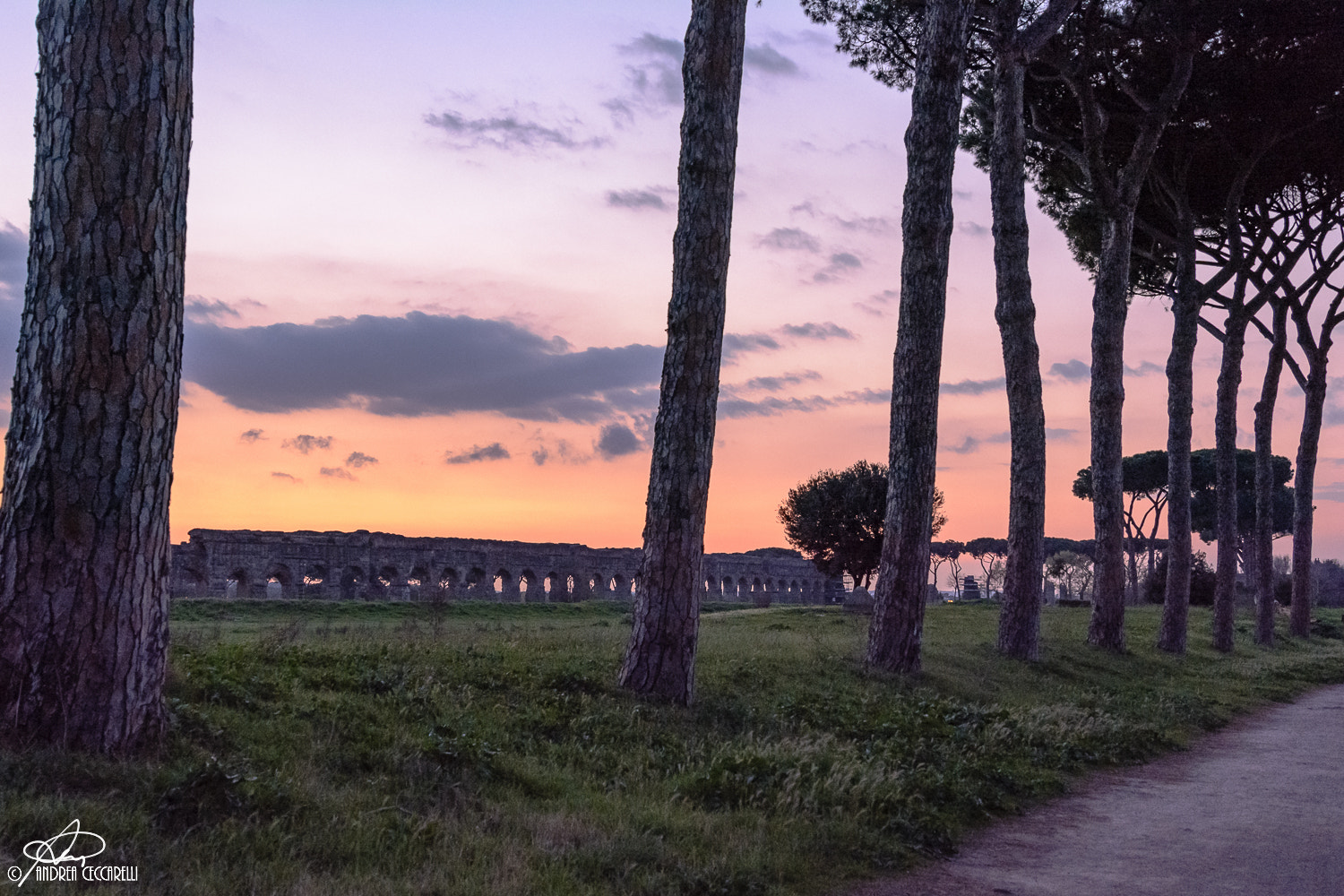 Nikon D5200 + Sigma 24-105mm F4 DG OS HSM Art sample photo. Acquedotti al tramonto photography