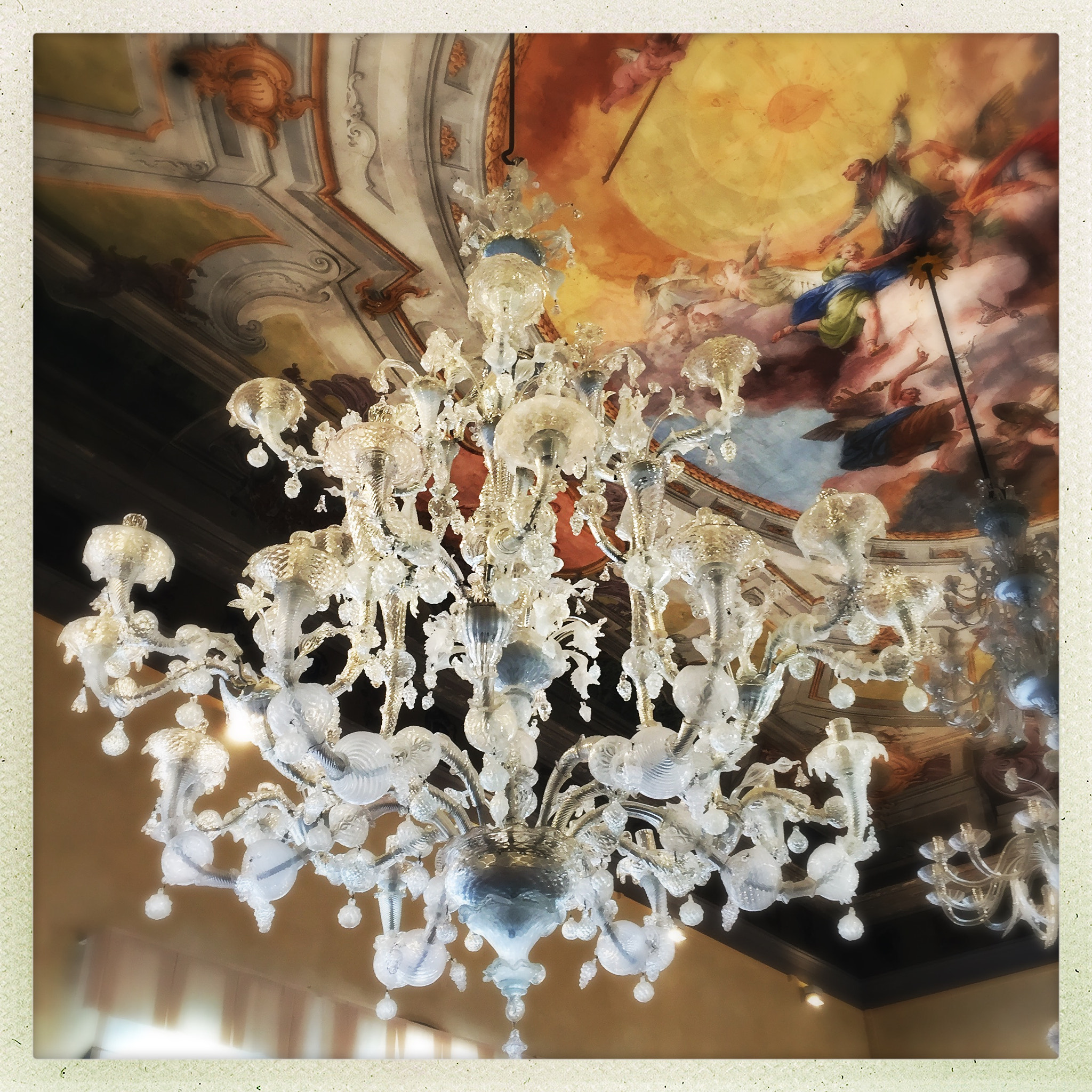Hipstamatic 302 sample photo. Sparkling chandelier photography