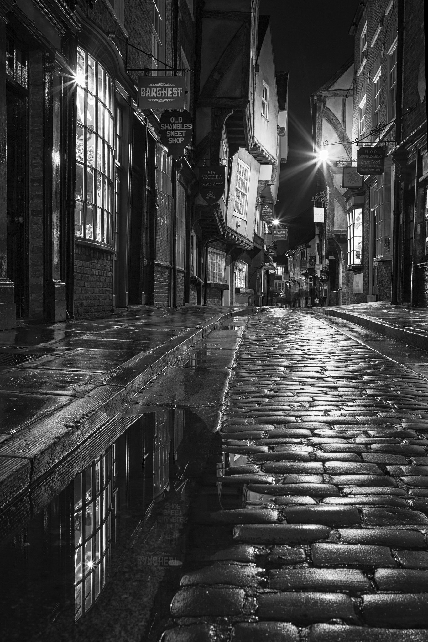 Canon EOS-1D Mark II sample photo. York shambles in the rain photography