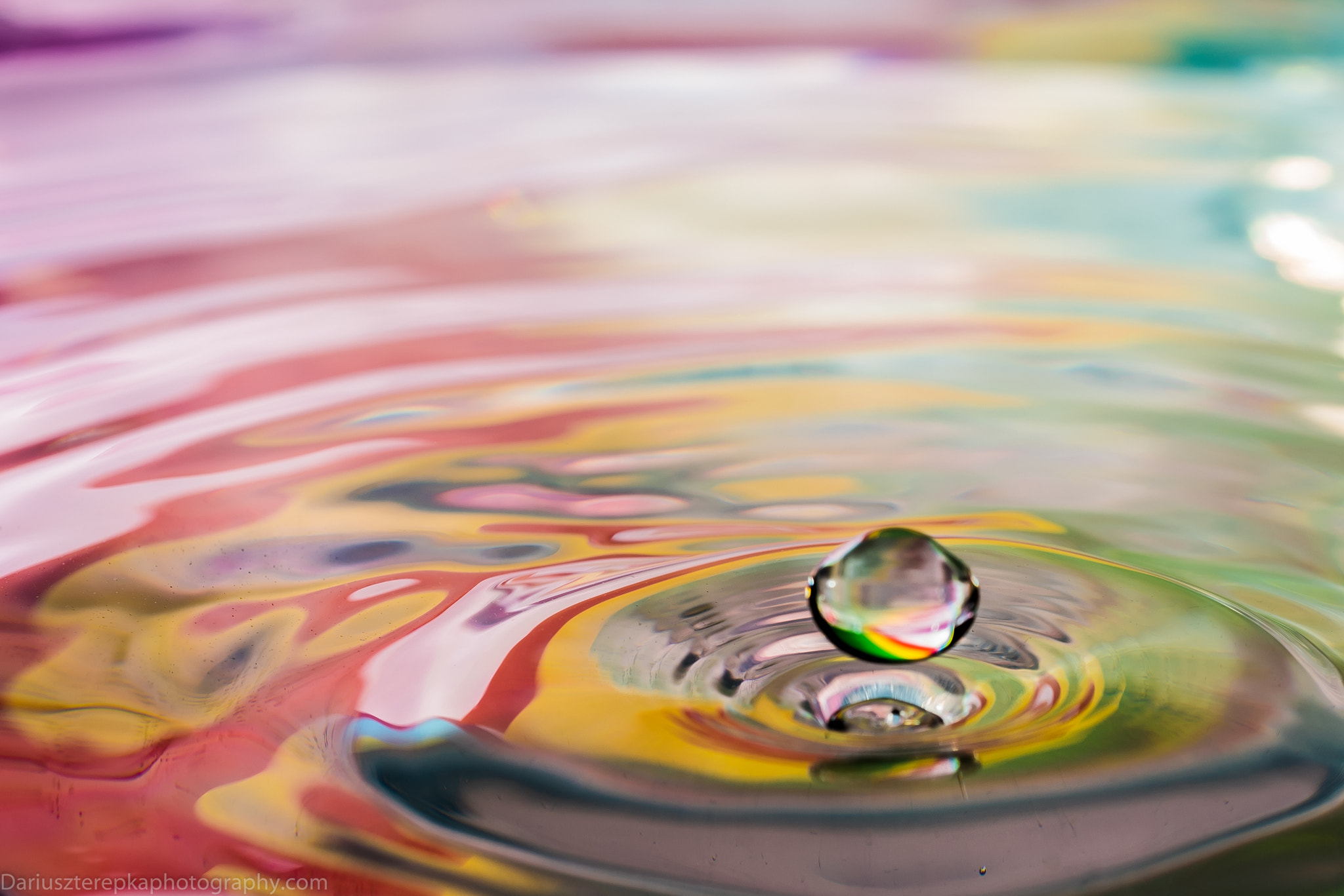 Nikon D750 + AF Micro-Nikkor 60mm f/2.8 sample photo. Colorful water drops photography