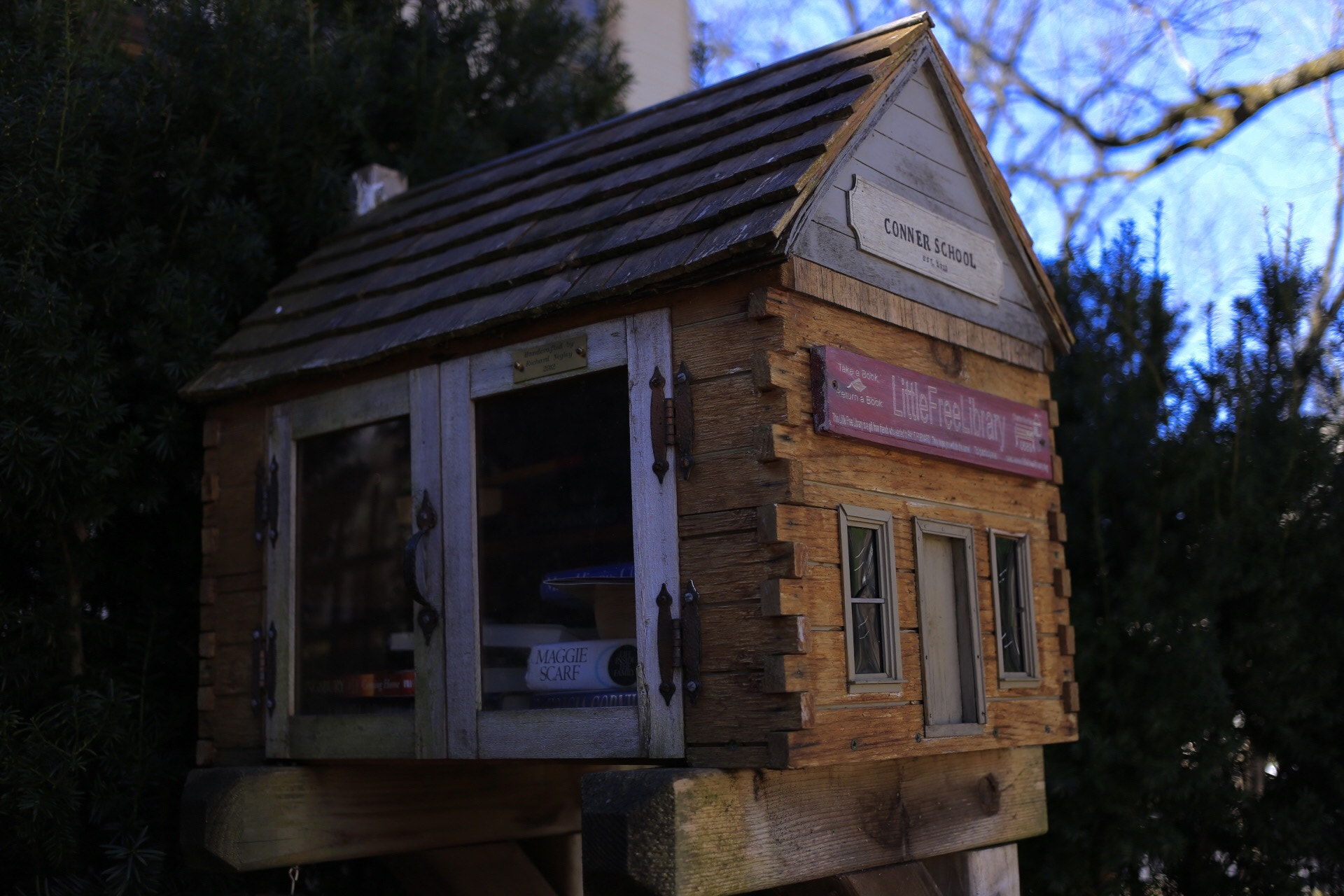 Canon EF 40mm F2.8 STM sample photo. Little free library in a small town park photography