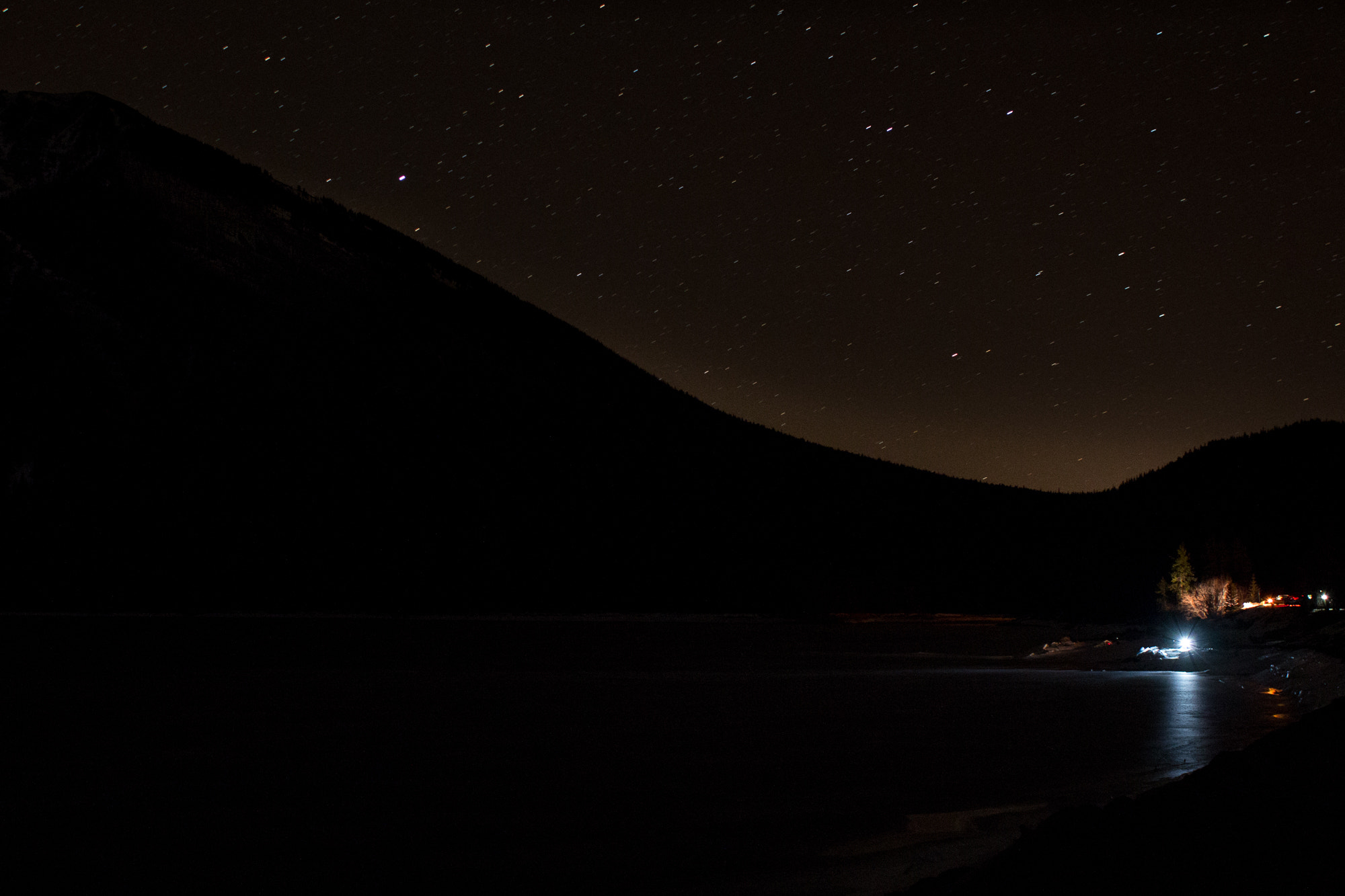 Canon EF 28mm F1.8 USM sample photo. Banff night photography