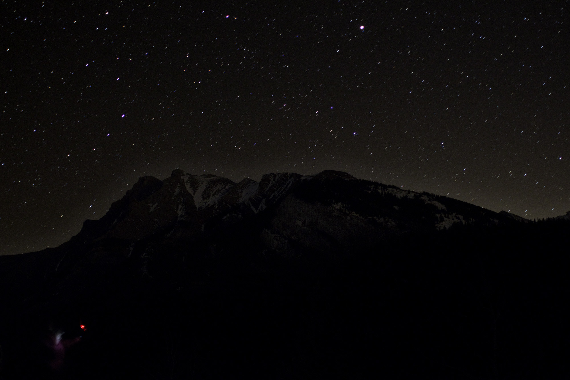 Canon EF 28mm F1.8 USM sample photo. Banff night photography