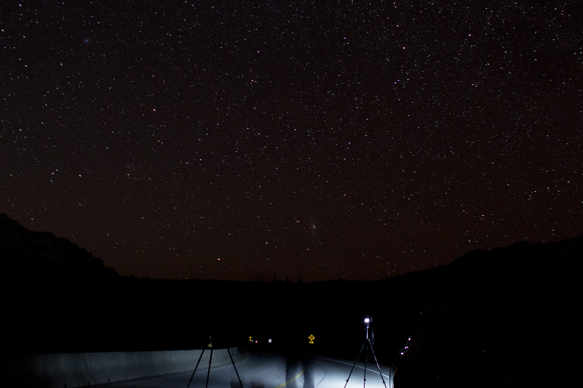 Canon EF 28mm F1.8 USM sample photo. Banff night photography