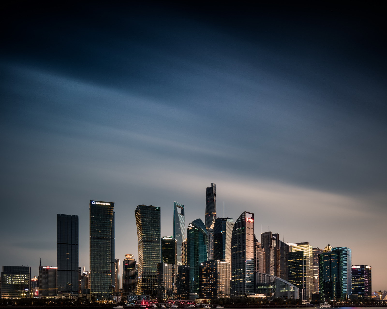 Canon TS-E 24.0mm f/3.5 L II sample photo. Sunset of lujiazui photography