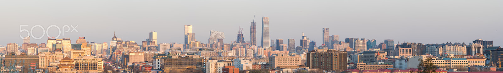Pentax 645Z + smc PENTAX-FA* 645 300mm F4 ED [IF] sample photo. Beijing cbd in the sunset photography