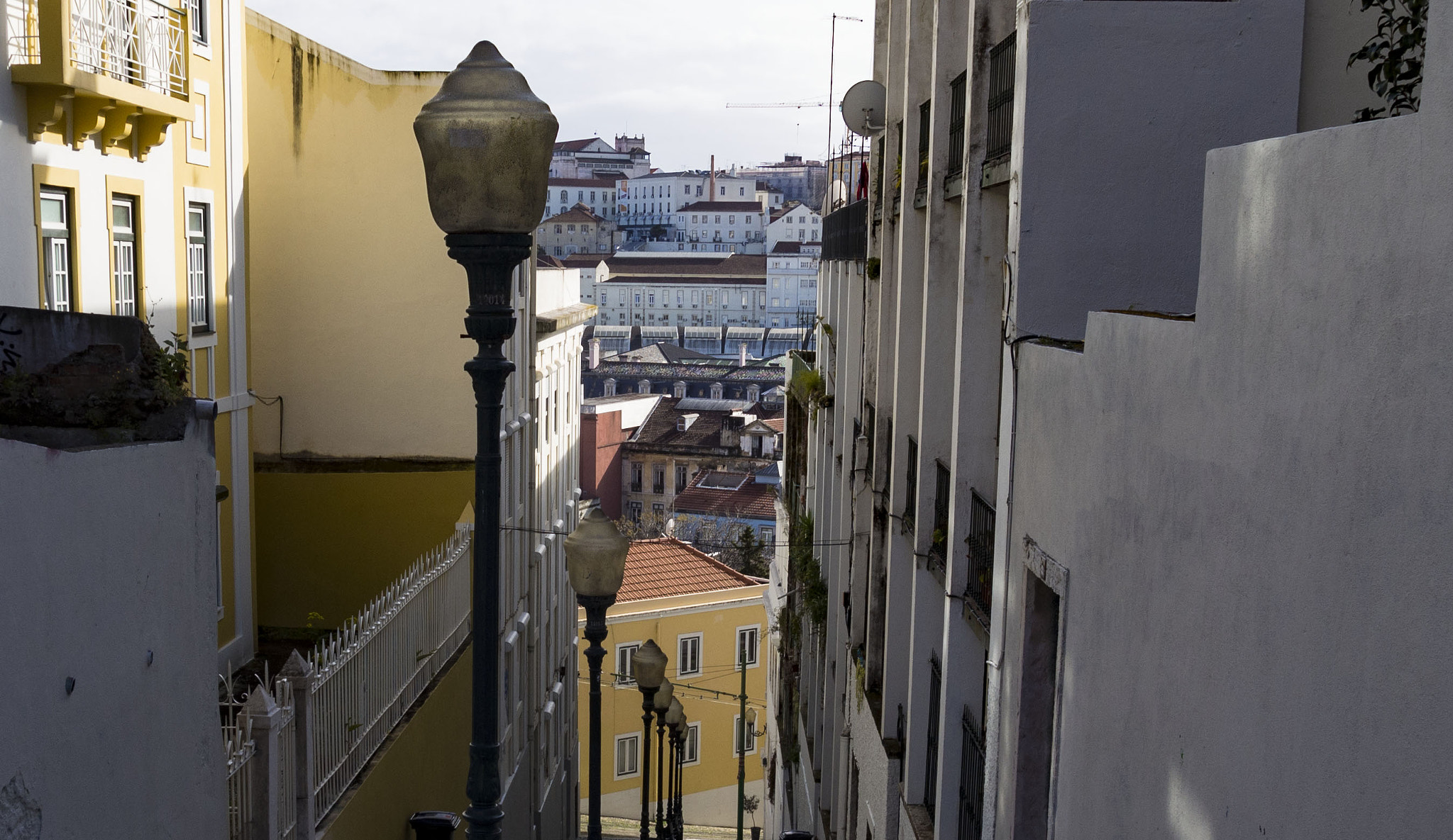 Olympus PEN E-PM2 sample photo. Lisbon stairs photography