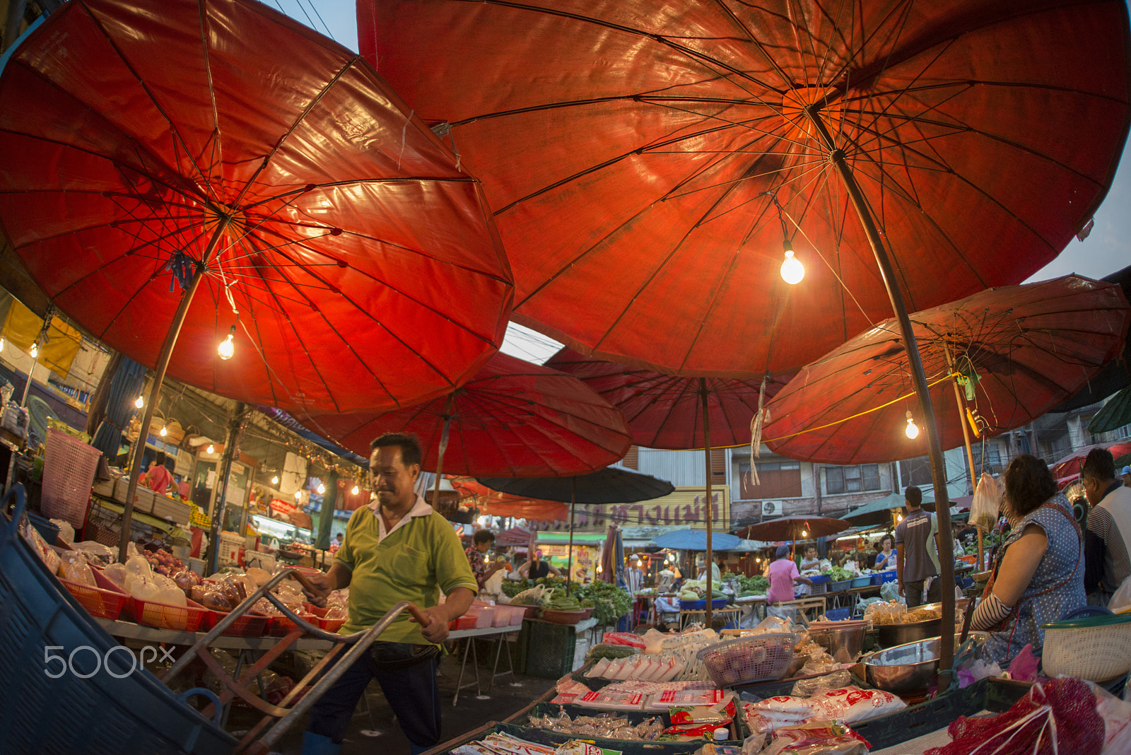 Nikon D800 + Sigma 15mm F2.8 EX DG Diagonal Fisheye sample photo. Asia thailand bangkok nothaburi morning market photography