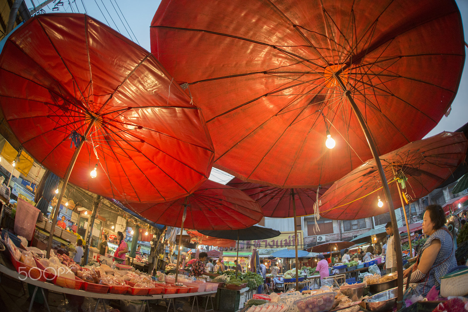 Nikon D800 + Sigma 15mm F2.8 EX DG Diagonal Fisheye sample photo. Asia thailand bangkok nothaburi morning market photography