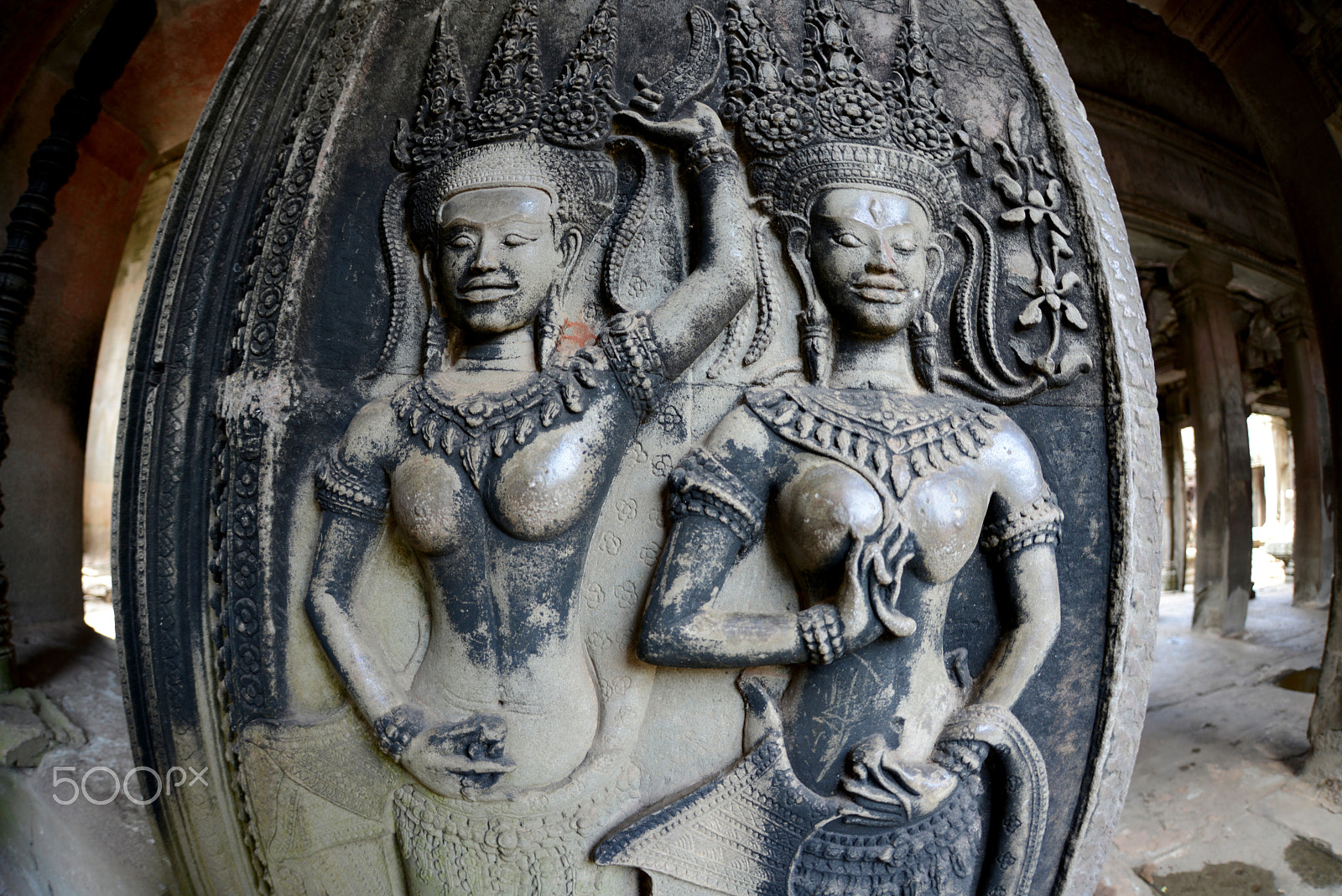Nikon D800 + Sigma 15mm F2.8 EX DG Diagonal Fisheye sample photo. Asia cambodia angkor wat photography
