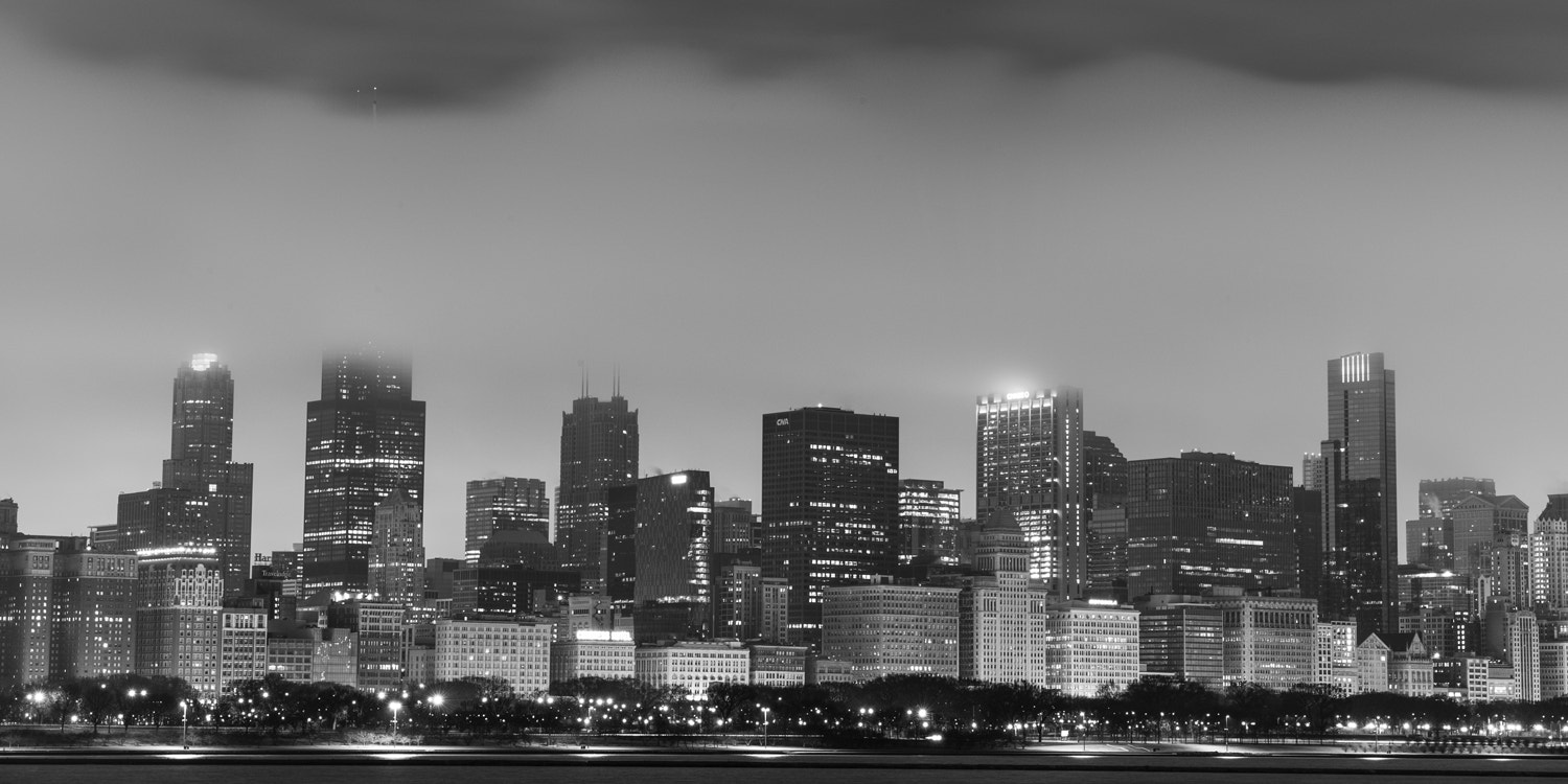 Leica APO-Summicron-M 75mm F2 ASPH sample photo. Chicago skyline from adler planetarium photography