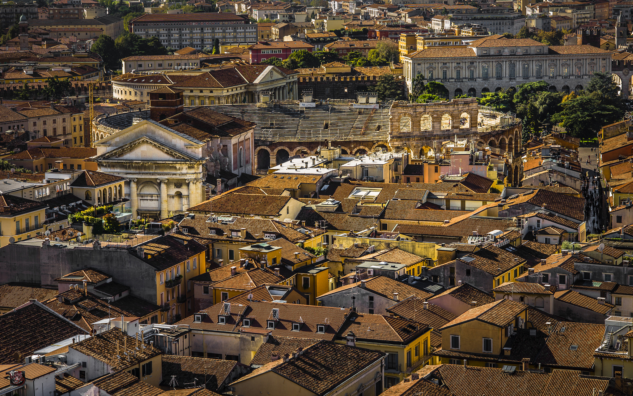 Leica M9 + Leica APO-Summicron-M 90mm F2 ASPH sample photo. North italy: verona - the medieval old town with the ancient roman arena photography