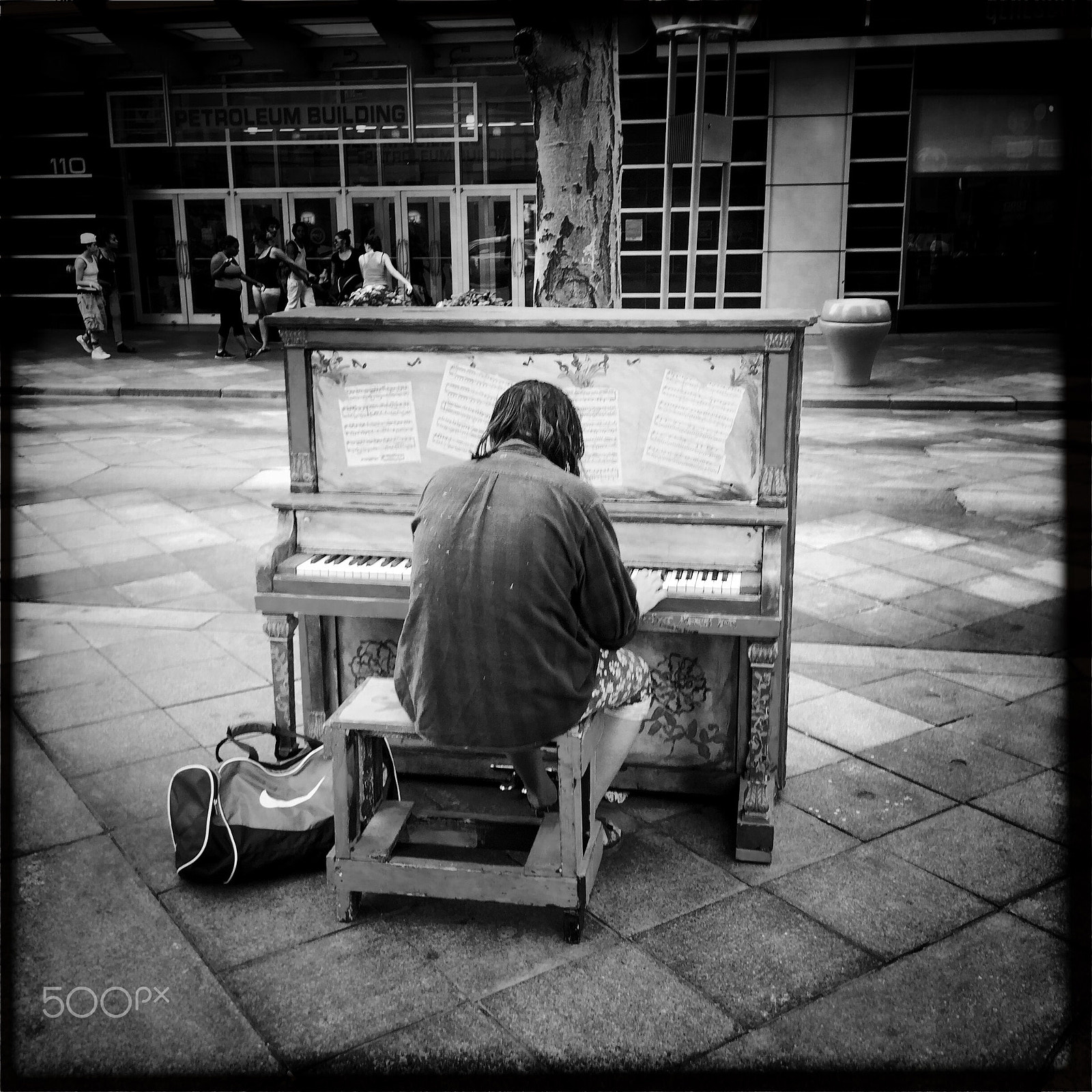 Hipstamatic 280 sample photo. Homeless piano man.jpg photography