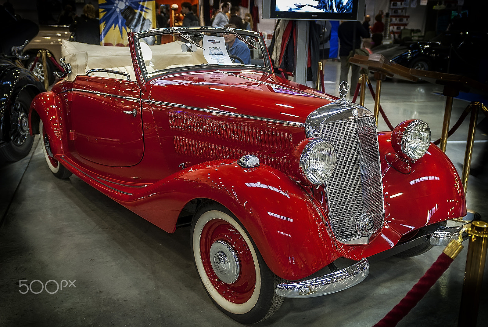 Nikon D200 sample photo. Mercedes benz 170v cabriolet photography