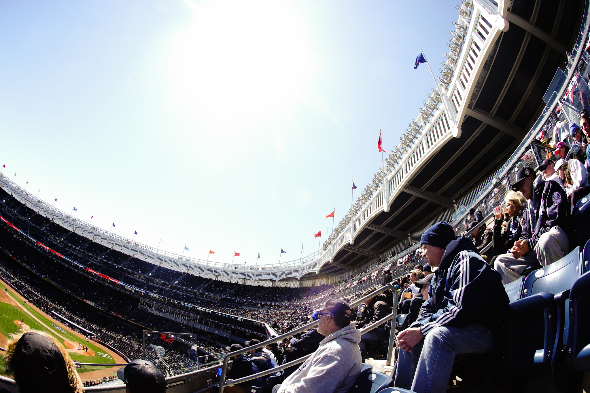 Sony a99 II + Sony 16mm F2.8 Fisheye sample photo. Yankee stadium photography