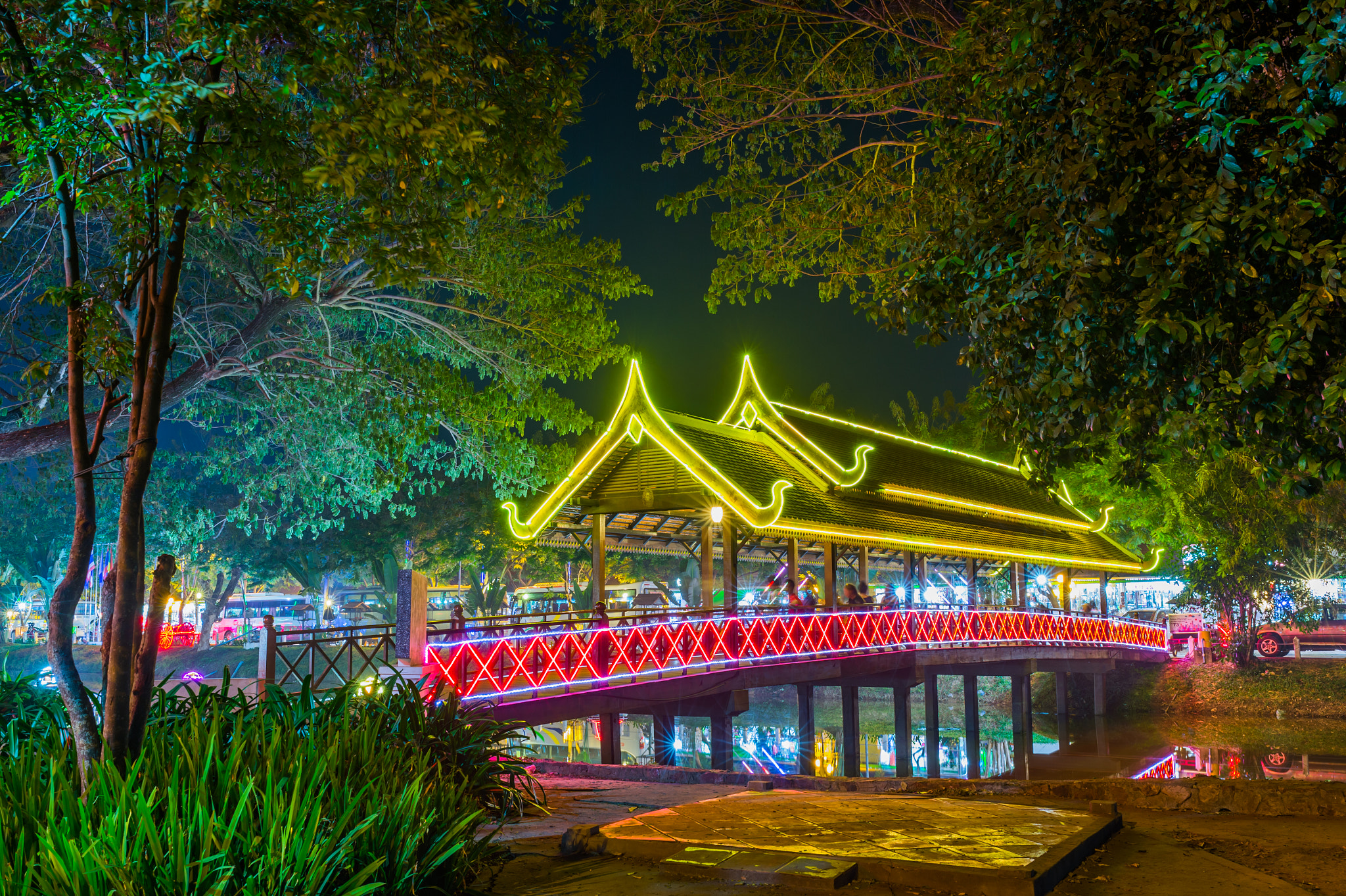 Nikon Df + Sigma 35mm F1.4 DG HSM Art sample photo. Night view at cambodia. photography