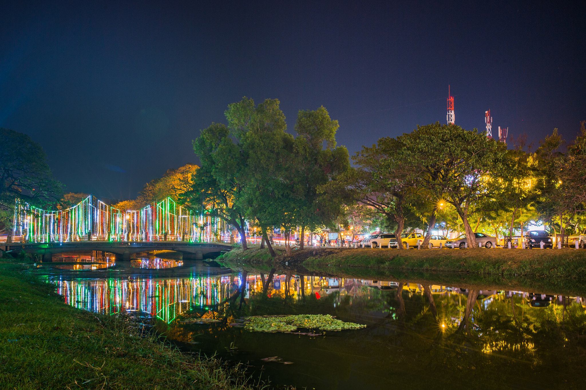 Nikon Df + Sigma 35mm F1.4 DG HSM Art sample photo. Night view at cambodia. photography