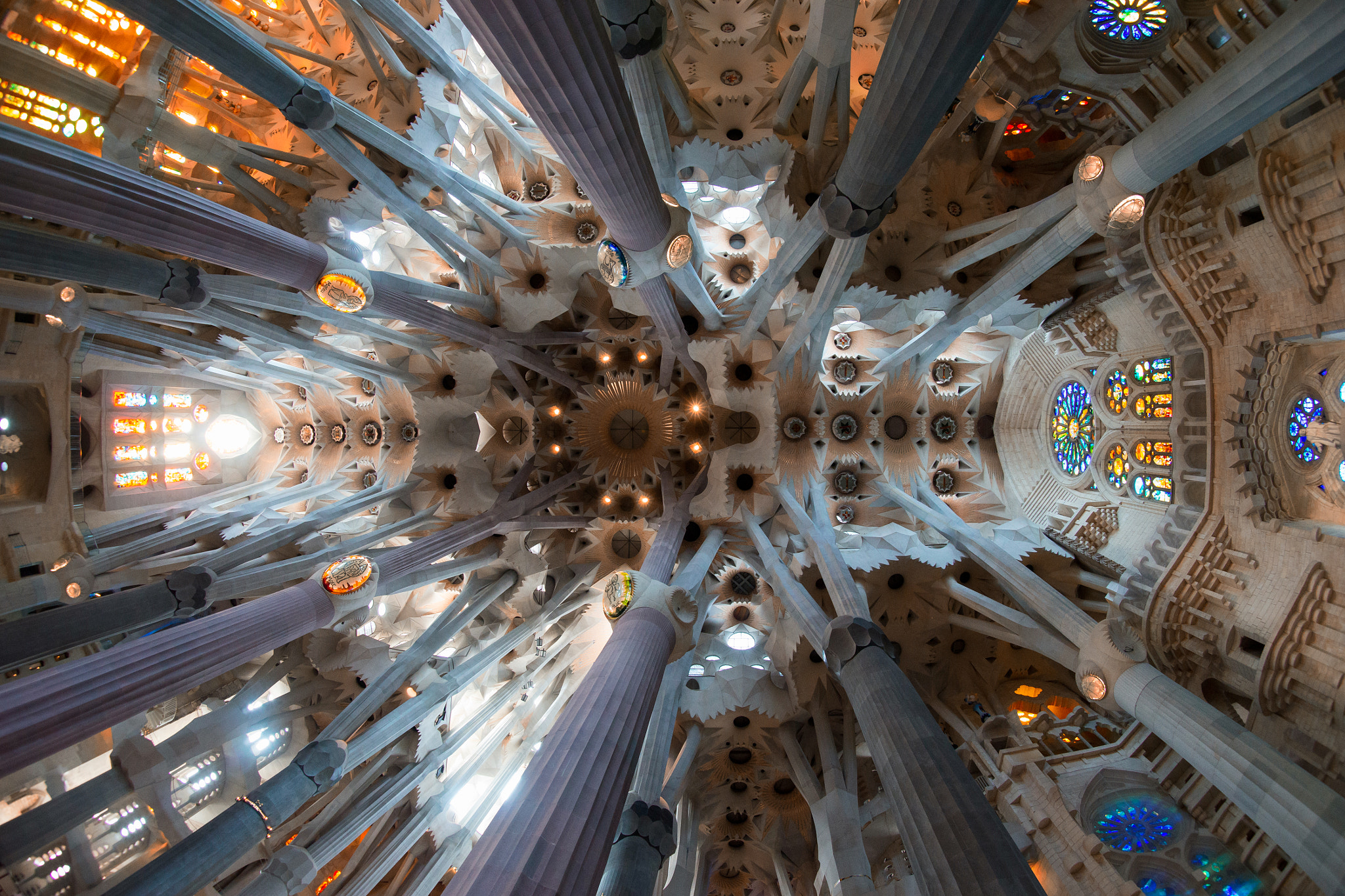 Sony a99 II + Sony 16mm F2.8 Fisheye sample photo. Cupula - sagrada familia photography