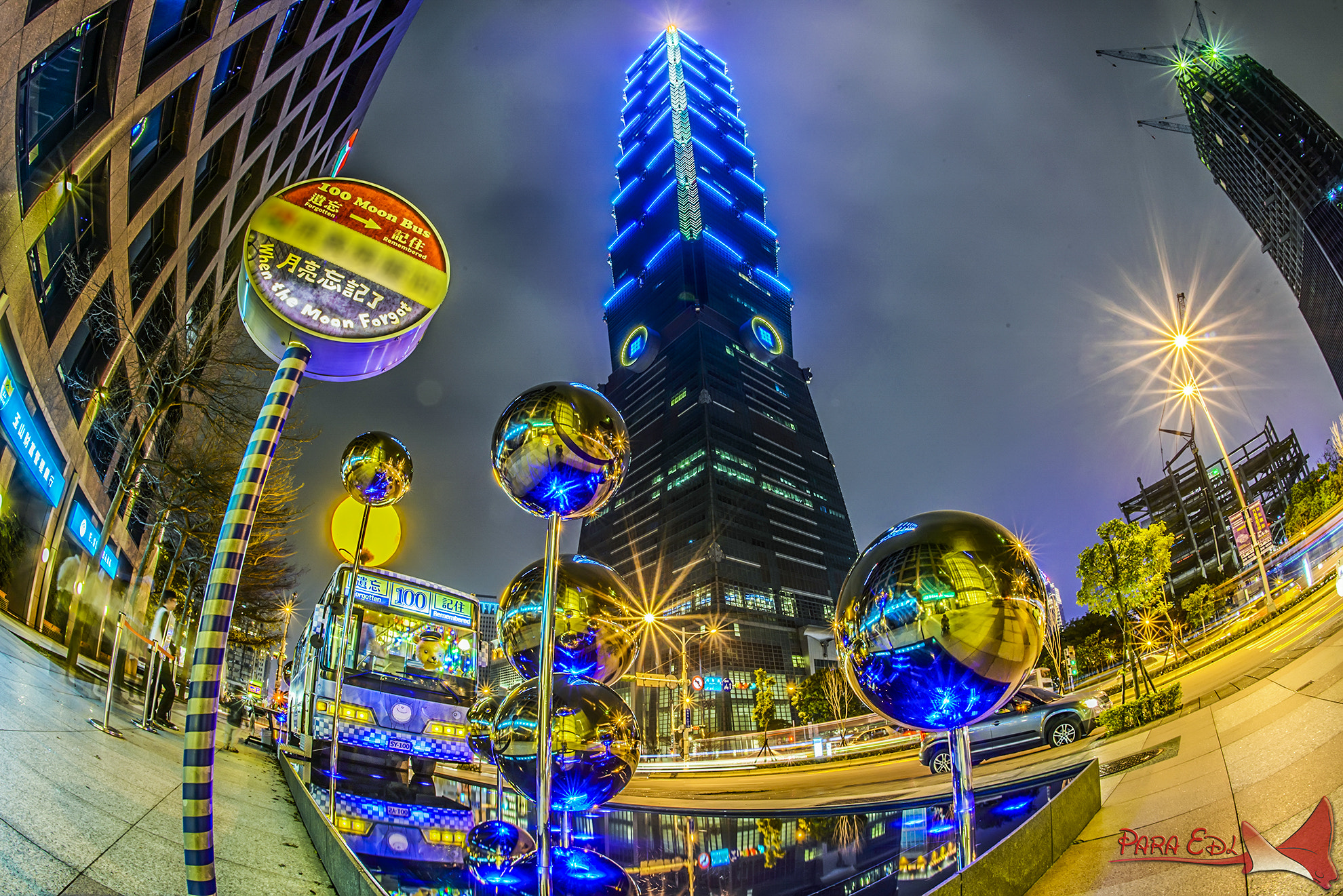 Nikon D800E + Nikon AF Fisheye-Nikkor 16mm F2.8D sample photo. Taipei 101 photography