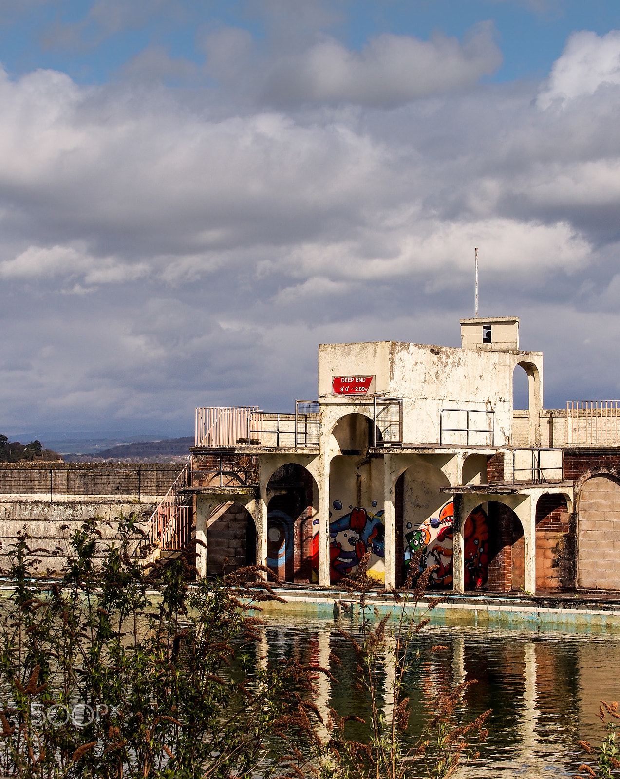 Olympus OM-D E-M5 + Olympus M.Zuiko Digital ED 40-150mm F2.8 Pro sample photo. A rare inside view of the 1930's grade ii listed building grange-over-sands lido,... photography