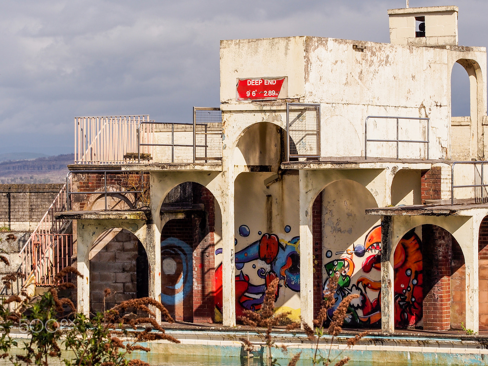 Olympus OM-D E-M5 + Olympus M.Zuiko Digital ED 40-150mm F2.8 Pro sample photo. A rare inside view of the 1930's grade ii listed building grange-over-sands lido,... photography